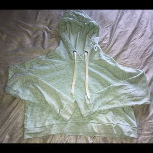 Light Blue Cropped Hoodie